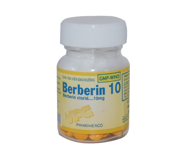 Thuốc trị tiêu chảy, kiết lỵ Berberin 10mg VPC (100 viên/chai)